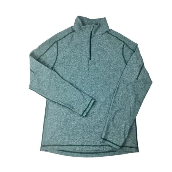Lululemon Men’s Surge Warm Half Zip Sweater Green - Picture 4 of 6